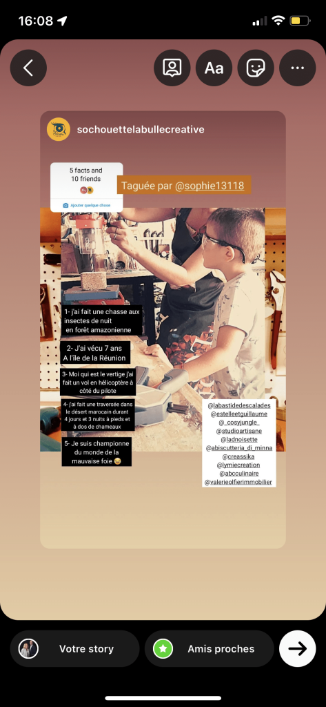 reposter une story instagram exemple résultat