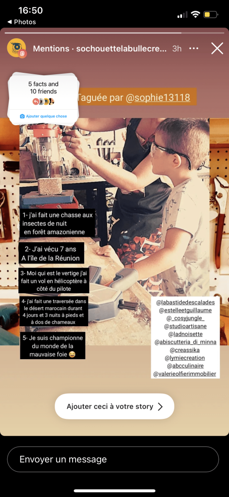 reposter une story instagram exemple