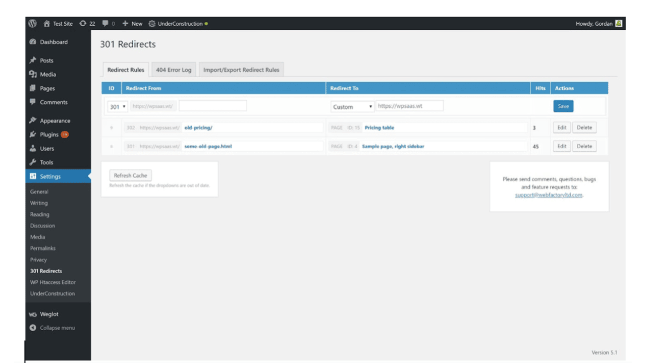 plugin redirection wordpress 7