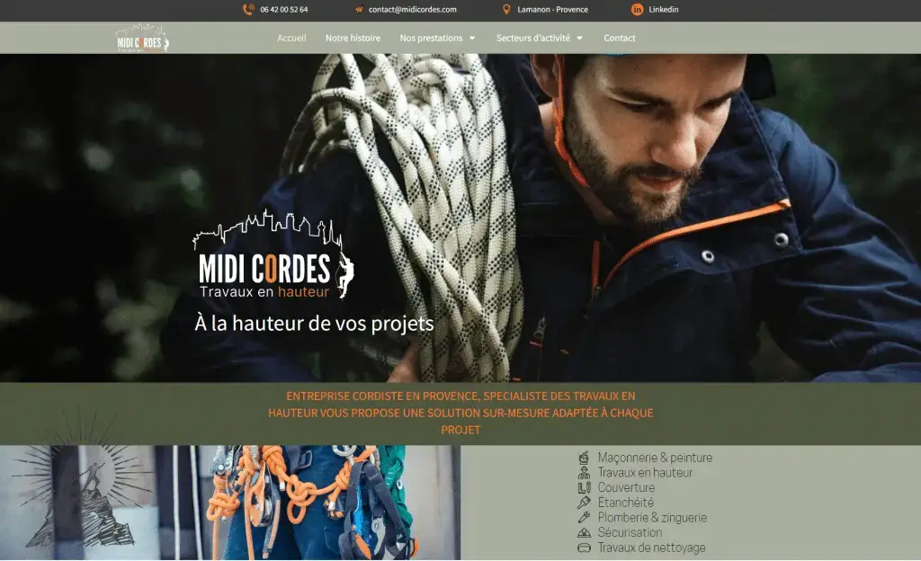 création site web cordiste midi cordes 13