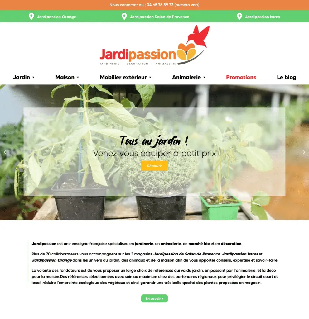 Création de site internet Jardipassion 13